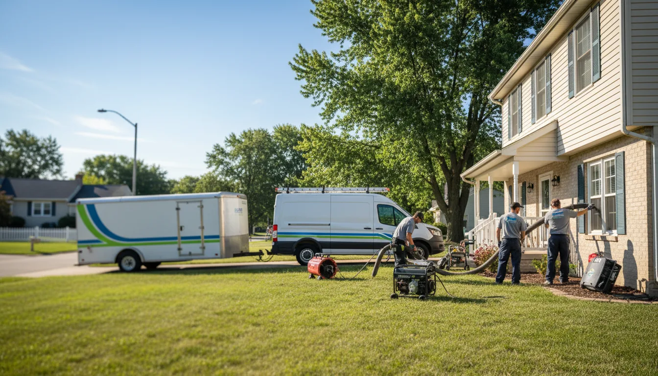 Flooded Basement Restoration And Cleanup With Repair in Mount Auburn, IL near me
